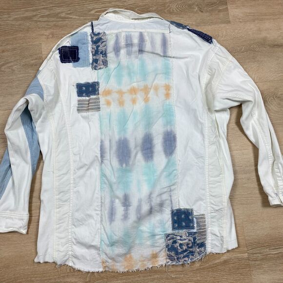 Free People Costa Balena Button-Up Shirt Women's‎ Large - Picture 7 of 9